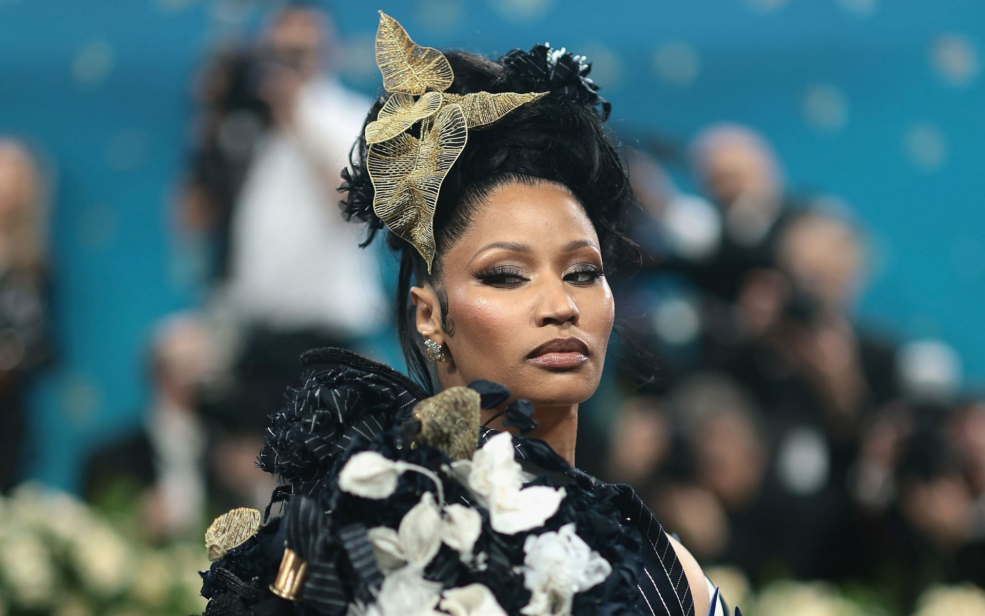 Rapper Nicki Minaj attending the 2025 Met Gala Celebrating "Superfine: Tailoring Black Style" - Arrivals - (Image via Getty)